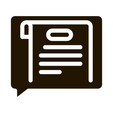 Mahkeme kararı simgesi Vektör Glyph İllüstrasyon