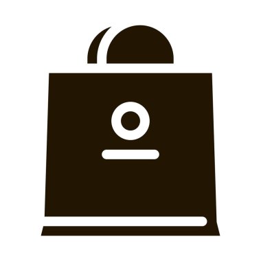 kağıt torba simgesi Vektör Kabartma