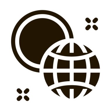 Dünya 'nın Güneş ikonu Vektör Kabartması etrafında dönüşü