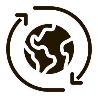 Gezegen döndürme simgesi Vektör Kabartması