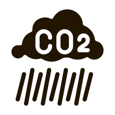 Asit yağmuru simgesi Vektör Kabartması