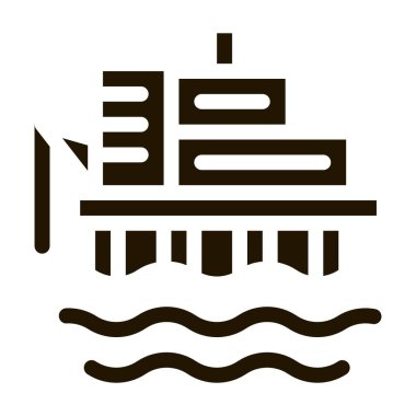 su santrali ikonu Vektör Kabartma