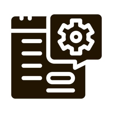 Takvim simgesi Vektörü Glyph İllüstrasyonunda teknik gün