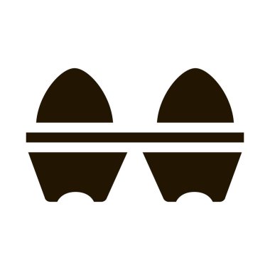 tavuk yumurtası ikonu Vektör Kabartma