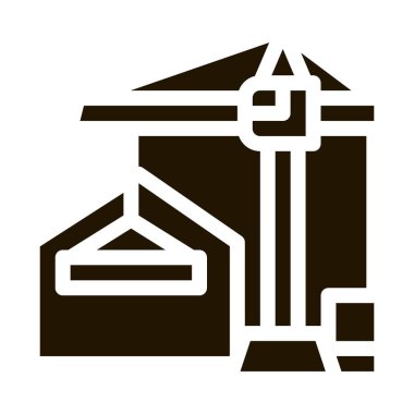 kargo vinç simgesi Vektör Kabartma