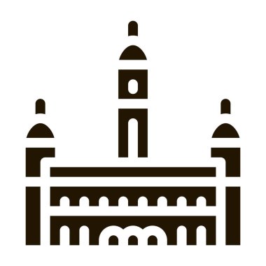 Sultan sarayı abdul - samad simgesi Vektör Glyph Illustration