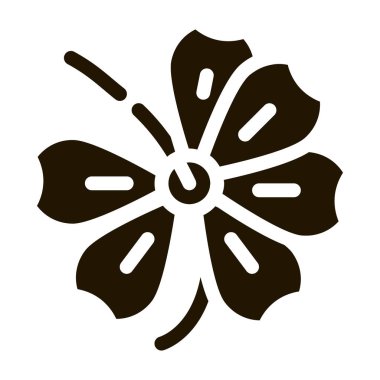 hibiscus çiçek simgesi Vektör Kabartması