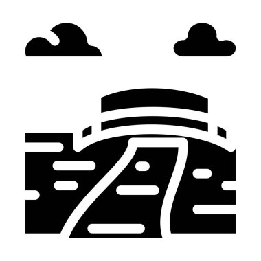 Geçerli nehir köprü simgesi Vektör Kabartması ile