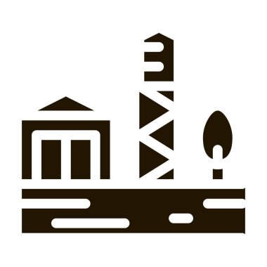 Ev ikonu Vektör Kabartma Çizimi olan ahşap kule