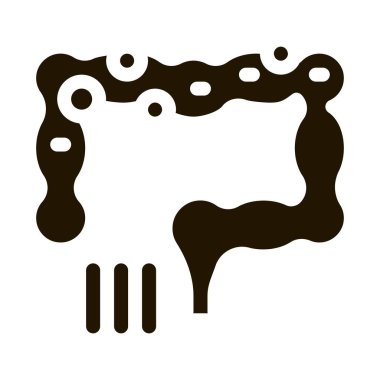 bağırsak enfeksiyonları ikonu Vektör Kabartma