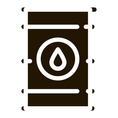 sıkıca kapatılmış gaz varili ikon vektör çizimi