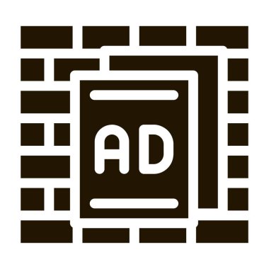 kağıt reklamları simge vektör illüstrasyonu