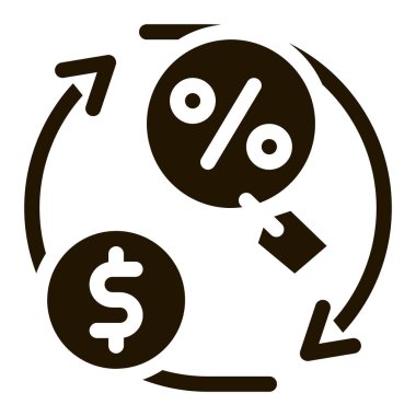 Para döngüsü ve ilgi simgesi Vektör Kabartması