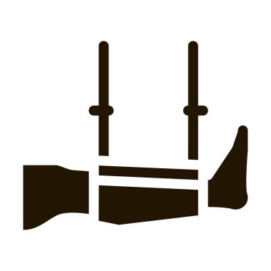ayak desteği ikonu Vektör Glyph İllüstrasyonu
