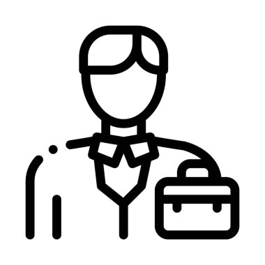 İş adamı çizgisi simgesi vektör illüstrasyon işareti