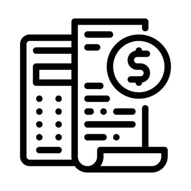 asgari muhasebe satırı ikon vektör resimlemesini koru