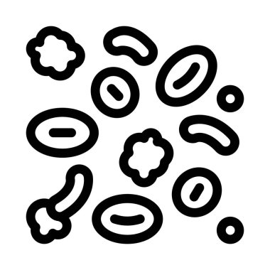 Kolesterol çizgisi ikon vektör illüstrasyonlu kan