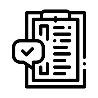 denetim satırı ikon vektör illüstrasyonunun görev listesi