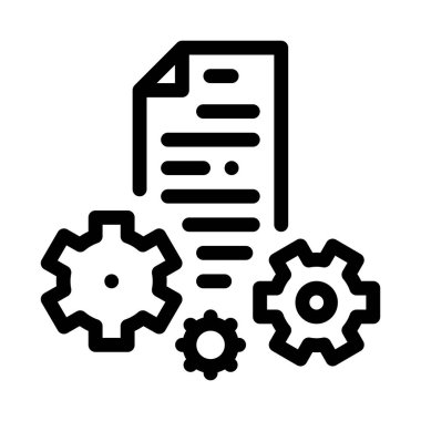 Mali denetim hattı ikon vektör illüstrasyonu süreci