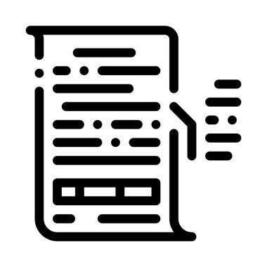 mali denetim hattı ikon vektör illüstrasyonunun raporu