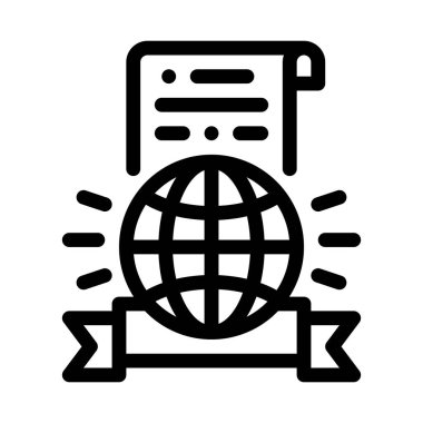 uluslararası lisans çizgisi vektör illüstrasyon işareti