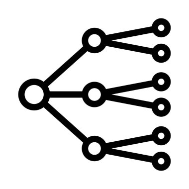 Sinirsel ağ çizgisi simgesi vektör illüstrasyon işareti