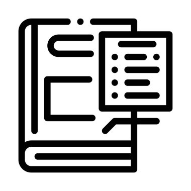 Yönetmelik politikası çizgi ikonu vektör illüstrasyon işareti