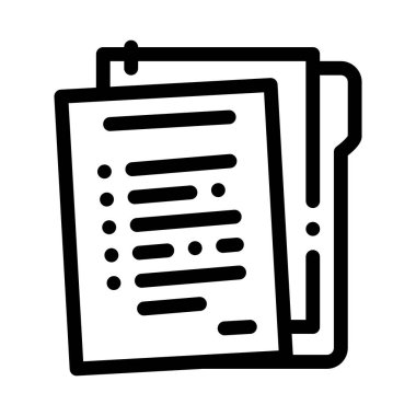 kağıt politikası satır simgesi vektör illüstrasyon işareti