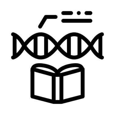 Molekül DNA araştırmacısı çizgi vektör çizimi