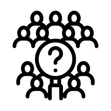 demografi araştırmacısı satır simgesi vektör illüstrasyon işareti