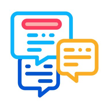 iletişim ve sohbet yöneticisi renk ikonu çizimi