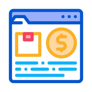 ürün renk ikonu vektör illüstrasyon işareti satın alır