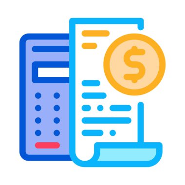 asgari muhasebe muhasebe rengi vektör illüstrasyonunu koru