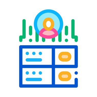 sunucu depolama kimliği renk vektör illüstrasyonu