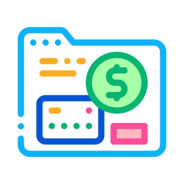 Kimlik rengi ikonu vektör illüstrasyonu için kredi kartı