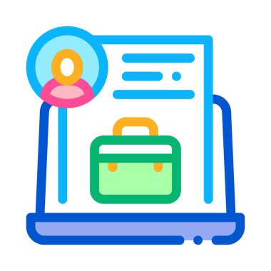 iş durumu veya CV kimlik rengi vektör illüstrasyonu