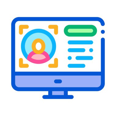 internet hesabı kimlik rengi vektör illüstrasyonu