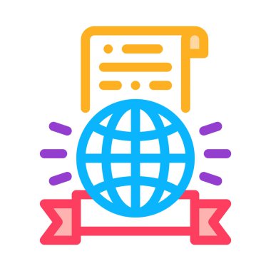 uluslararası lisans renk ikonu vektör illüstrasyon işareti