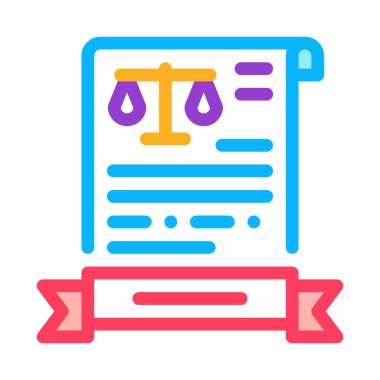 Yasal etkinlik lisansı renk vektör illüstrasyonu