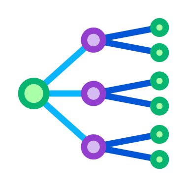 nöral ağ renk ikonu vektör illüstrasyon işareti