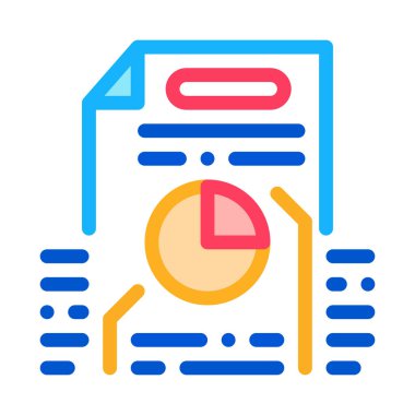 strateji politikası renk ikonu vektör illüstrasyon işareti