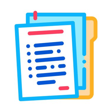 kağıt politikası renk ikonu vektör illüstrasyon işareti