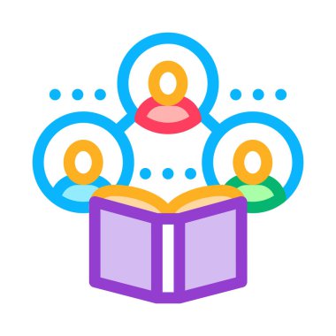 Sosyoloji araştırmacısı renk ikonu vektör illüstrasyon işareti