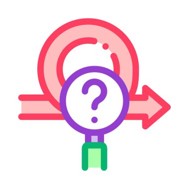 strateji araştırmacısı renk ikonu vektör illüstrasyon işareti