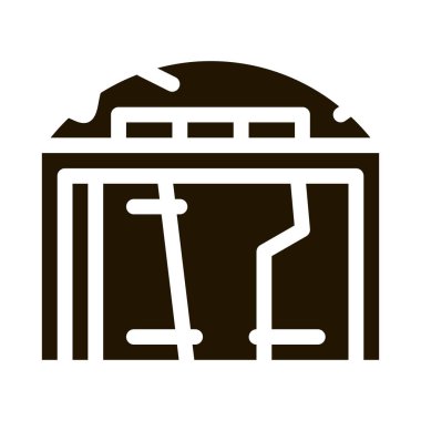 Garaj sembolü vektörünü yok etti. Garaj tabelası yok. izole edilmiş sembol çizimi