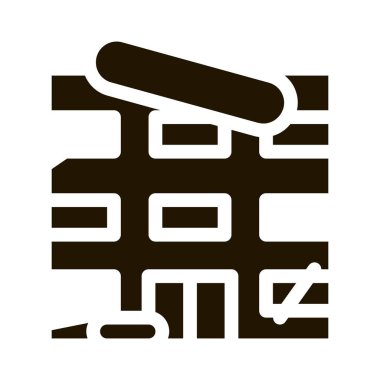 Yüksek katlı restorasyon sembolü vektörü. Yüksek katlı restorasyon işareti. izole edilmiş sembol çizimi