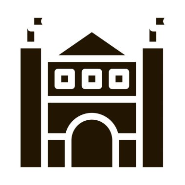 Şato Lunaparkı sembolü vektörü. Şato Lunaparkı tabelası. izole edilmiş sembol çizimi