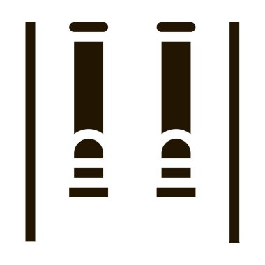 Çocukların simge vektörü için iki salıncak. Çocuk imzası için iki salıncak. izole edilmiş sembol çizimi