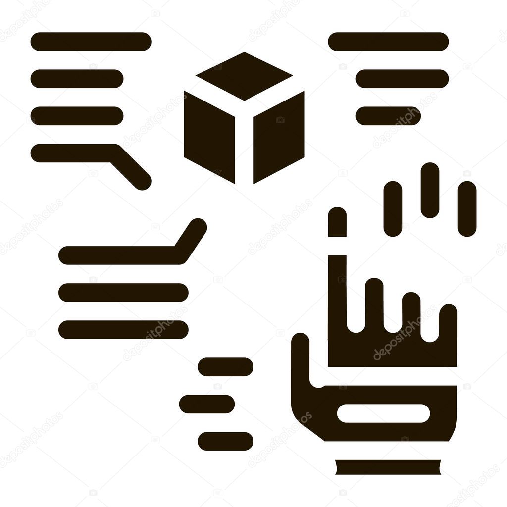 function parsing glyph icon vector. function parsing sign. isolated symbol illustration