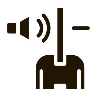 Ses geçirmez cam sembol vektörü. Ses geçirmez cam levhası. izole edilmiş sembol çizimi